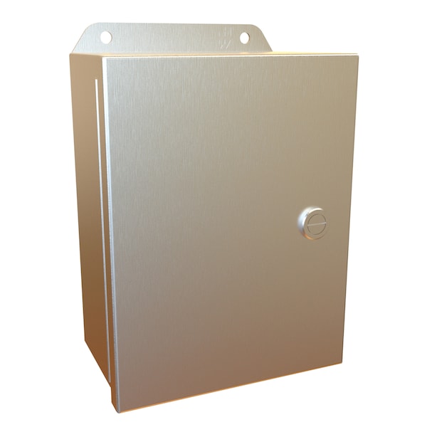 Hammond 1/4 Turn Latch Electrical Enclosures, 8 in H, 3-1/2 in D, 6 in W, NEMA 4X, 316 Stainless Steel EJ863S16 - main
